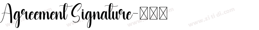 Agreement Signature字体转换